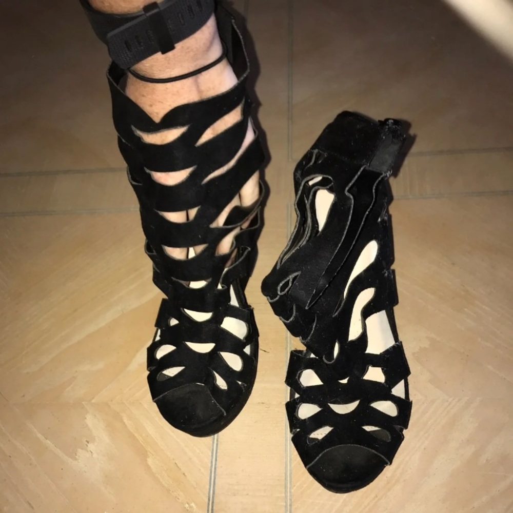 Qupid black wedges